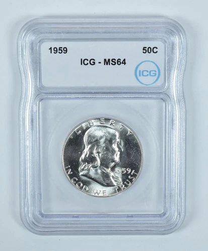 1959 Franklin Half Dollar MS64 ICG *4641