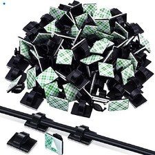 30pcs Self Adhesive Cable Clips Cord Organizer Wire Management Holders - NEW