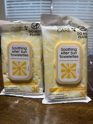 Soothing After Sun Towlettes 30 Count Pack of 2 Travel Size