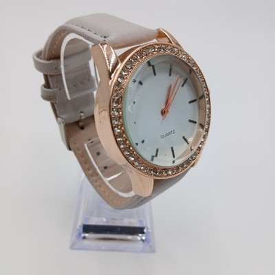Unbranded Watch Womens 40mm Rose Gold Tone Crystal Bezel Quartz 4348G