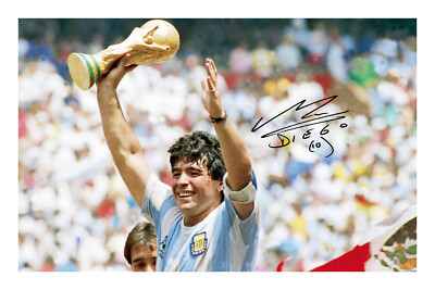 HWC Trading Diego Maradona Argentina Printed Autograph Signed Photo - Foto 2
