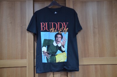 T-Shirt Buddy The Elf Unisex Weihnachten schwarz brandneu S Small Pit to Pit 52 cm