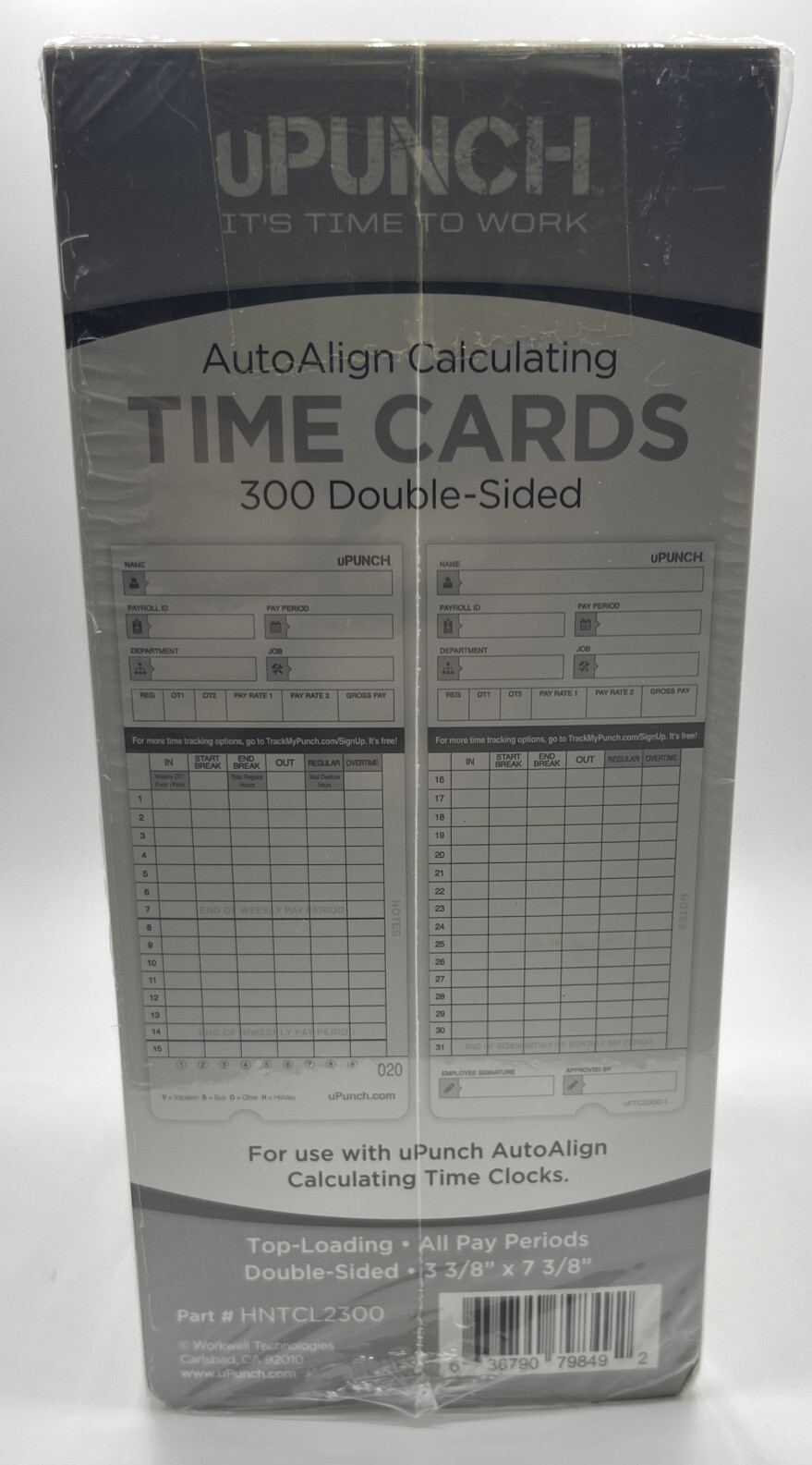 300 uPunch Time Cards for Hn4000 AutoAlign Calculating Clocks for sale online eBay