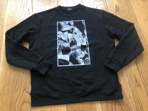 KIDS OF DADA MENS LARGE LONG SLEEVED BLACK GRAPHIC IMAGE SWEATER JUMPER PULLOVER - Picture 3 of 12