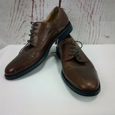 Chaps Men's Brown Leather Oxford Lace Up Dress Shoes Size 9.5M