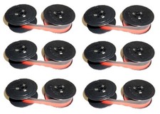 6X Cinta de Color Grupo 1 Seda Rojo-Negro Triumph Adler Electric Junior