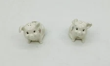 Vintage Porcelain 4” Cute Pigs Salt & Pepper Shakers