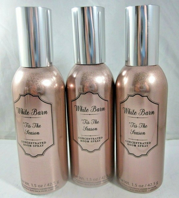 3 Bath & Body Works White Barn 1.5 oz Room Spray Freshener Tis The
