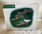 Department 56 Vtg Xmas Village Accessories 6pc Snow Covered Stone Wall #56.52629