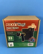 Pocket Hose Copper Bullet 25 Ft With Thumb Spray Nozzle