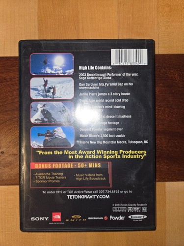 Freeski DVD Skiing TGR High Life Teton Gravity Research Snowboard - 第 2/4 張圖片