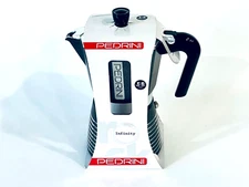 PEDRINI INFINITY ROCK 6 CUP ESPRESSO MAKER BLACK & SILVER
