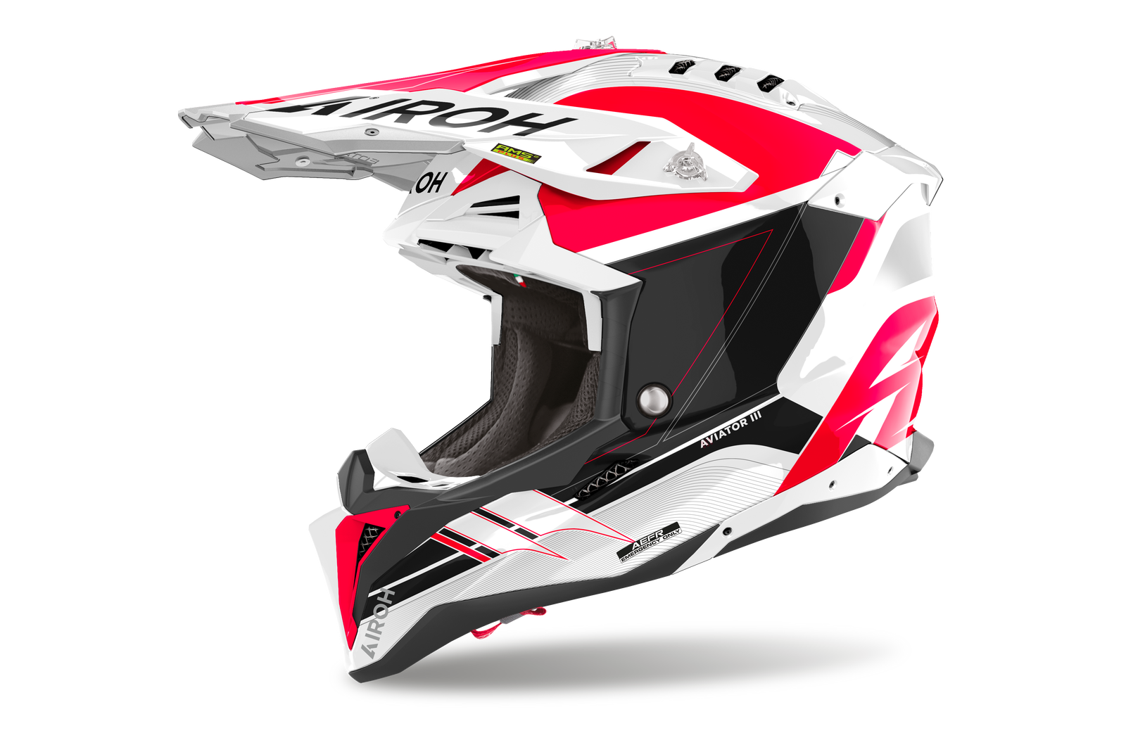 AIROH HELMET CROSS MOTORBIKE AV3SA55 AVIATOR 3 SABER RED GLOSS SZ. M eBay