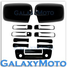 Gloss Black Mirror4 Door Handletailgate W.camkey Ho Cover For 09-18 Dodge Ram