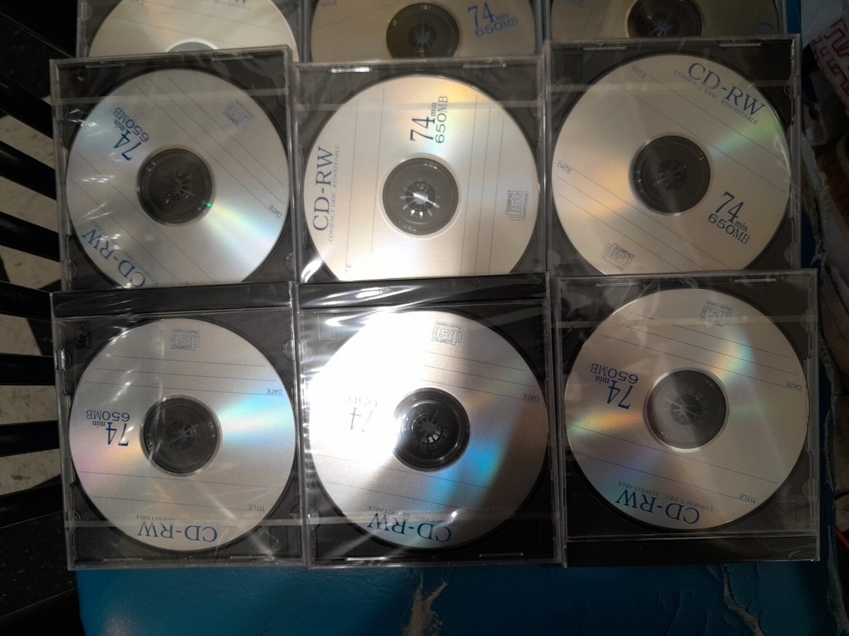 9 Sealed Unopened Blank Cds 74 Min Each CD-RW | eBay