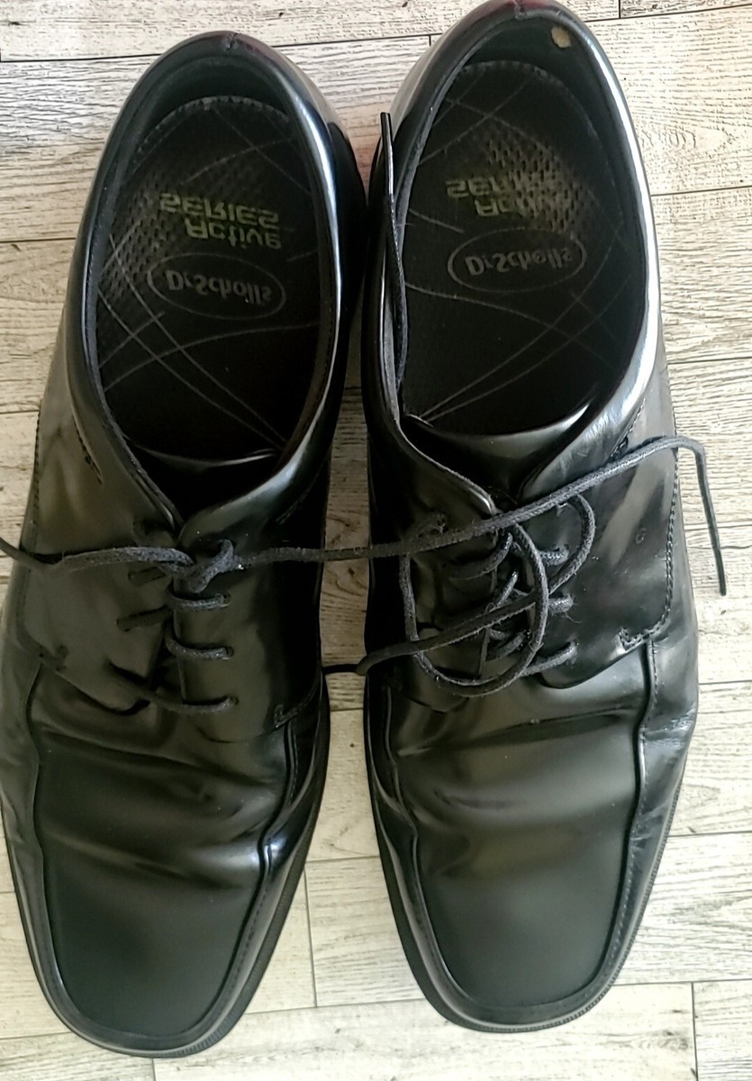 Dr Scholls Men’s Black Dress Shoes with Velcro Strap Size 11 Dr Scholls Wide Width Hook and Loop Shoes for Elderly - Men  main image 2