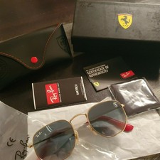 Ray Ban Everglasses hexagonal scuderia ferrari collection RB3548 Sunglasses  Clear Photocromic with Blue-Light Filter Black – perfect replica raybans  sunglasses uk