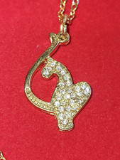 Fashion Jewelry Goldtone Cat with Rhinestones Pendant Necklace on 20" Chain