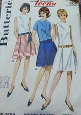 LOVELY VTG 1960s DRESS BUTTERICK Sewing Pattern 14/34