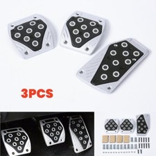 3pcs Car Foot Pedals Pad Cover For Brake Clutch Accelerator Aluminium Alloy Pvc 3pcs Car Foot Pedals Pad Cover For Brake Clutch Accelerator Aluminium Alloy Pvc
