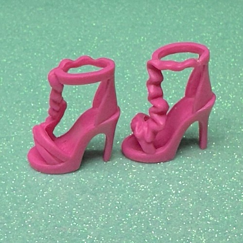 Barbie Doll Shoes High Heels Formal Model Muse Barbie Basics Silkstone Pink - Picture 2 of 5
