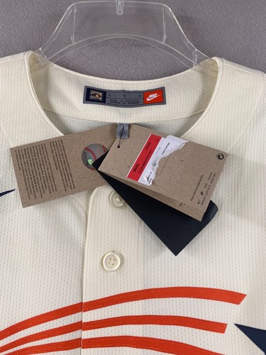 Houston Astros Nike Throwback Cooperstown Limited Jersey MLB Men's Retro Cream - Picture 6 of 18