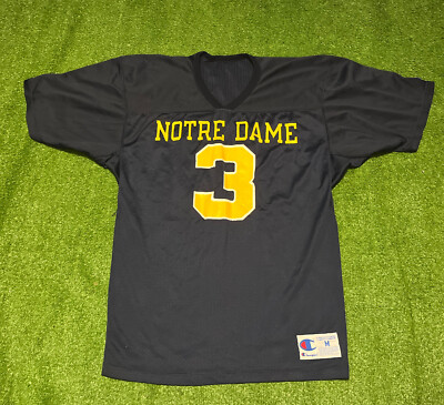 Vintage CHAMPION Notre Dame Pro Cut Football Jersey 80s Joe - Main Image