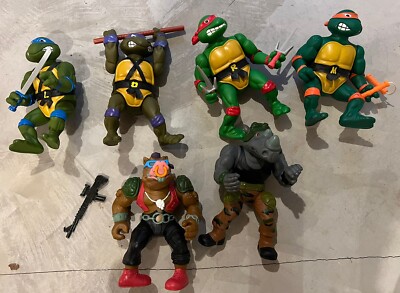 1989 TMNT 13” Action Figures COMPLETE SET! MINT! WITH BEBOP