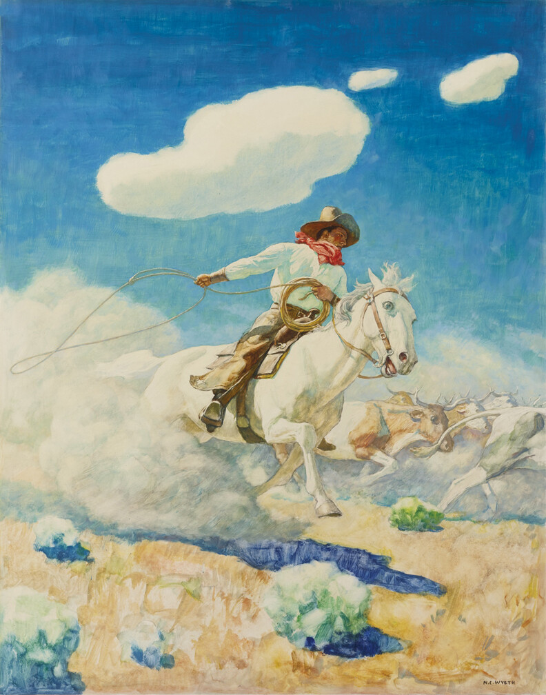 Newell Convers Wyeth The Cowboys Life Canvas Print 16 x 20  display picture 1