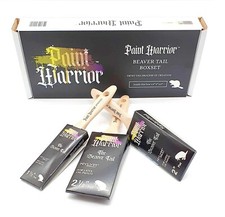 PAINT WARRIOR BEAVER TAIL BoxSet Straight Cut Flat Polyester Blend 1.5", 2" 2.5"