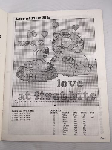 CROSS STITCH GARFIELD COOKS UP A STORM 12 CUTE CHARTS - Picture 3 of 3