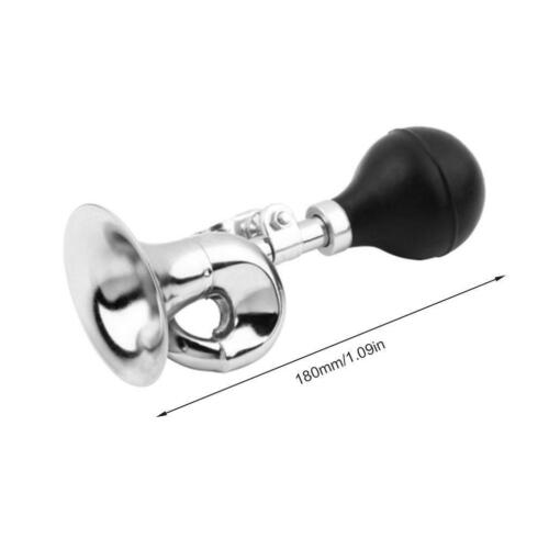 Retro Rubber Squeeze Bulb Metal Air Horn Hooter Bell Bugle For Bicycle Bike - Picture 3 of 9