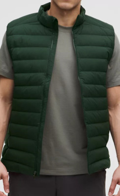 Lululemon Navigation 700 Fill Down Puffer Vest RNFG  Rainforest Green  Men s L