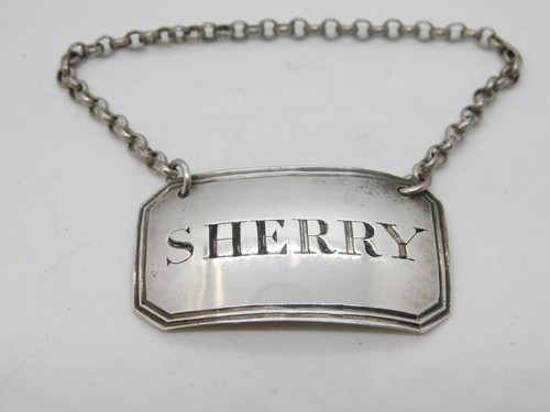 George IV Sterling Silver Sherry Decanter Label Antique 1829 Birmingham - Picture 2 of 5