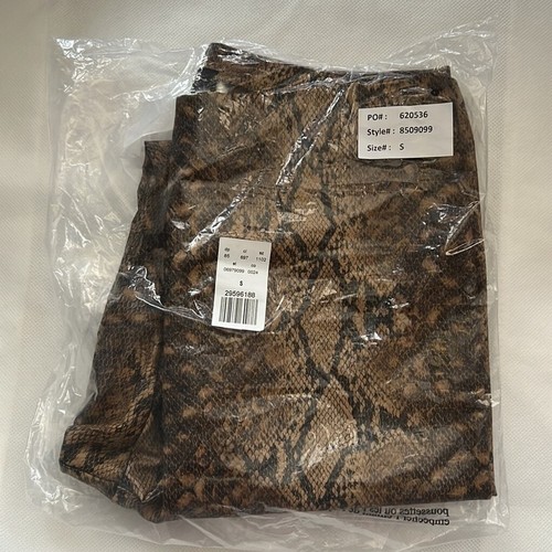 NEW! Express super high waisted mosaic snake faux leather Leggings Size Small - Picture 3 of 6