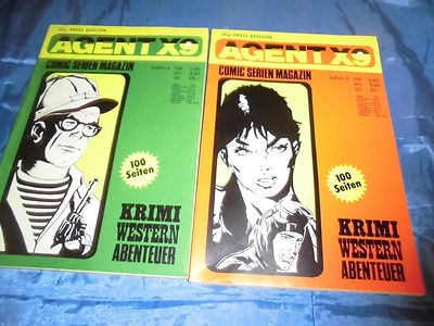 16 : COMICS 1976 / 1977 : AGENT X 9  , Band 4 + 5 , Thriller / Abenteuer COMIC