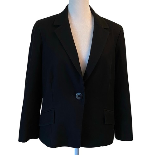 Lafayette 148 Womens Blazer Sz 6 Black Single Button Dressy Business Suit Jacket - Picture 5 of 10