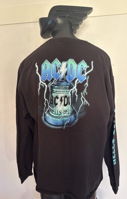Men s AC/DC Hells Bells Long Sleeve Cotton T-Shirt 2XL