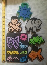 "Fun Foam Frenzy" Craft Bucket And Stamp Set; Sun, Frog, Fish, Elephant, Teddy