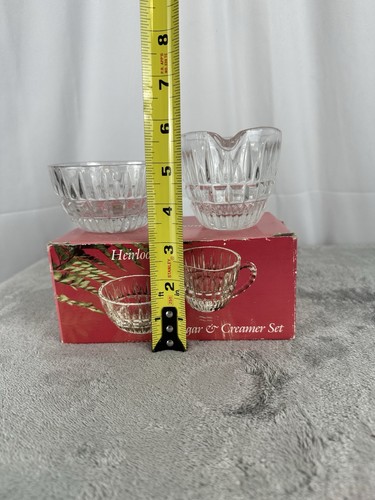 Heirloom 24% Full Lead Crystal Sugar & Creamer 2pc Set Style #32223 - Picture 8 of 8