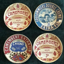BIA Cordon Bleu Camembert Superieur Set of 4 French Cheese Plates Boxed