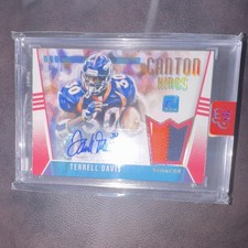 Panini 2018 Donruss Canton Kings Terrell Davis Auto Patch /10 Broncos