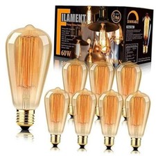 8-Pack Edison Bulbs,60W Incandescent Light Bulbs,E26 Warm 8 Count Pack of 1 