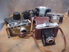Vintage Camera Lot 4 Piece Estate Collection Ricoh AGFA Argus Yashica