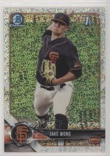 2018 Bowman Draft Chrome Sparkles Refractor Jake Wong #BDC-55 fm0