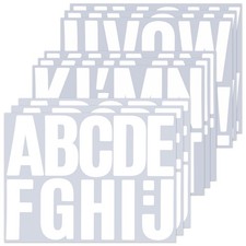 102 4 Inches Large Alphabet Stickers, White Vinyl Letters