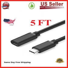 1/3/6 Feet Type C USB 3.1 Male to USB-C Female Extension Data Cable Cord Black