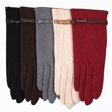 Womens Ladies Texting Touchscreen Wool Blend Gloves On Sale Y019
