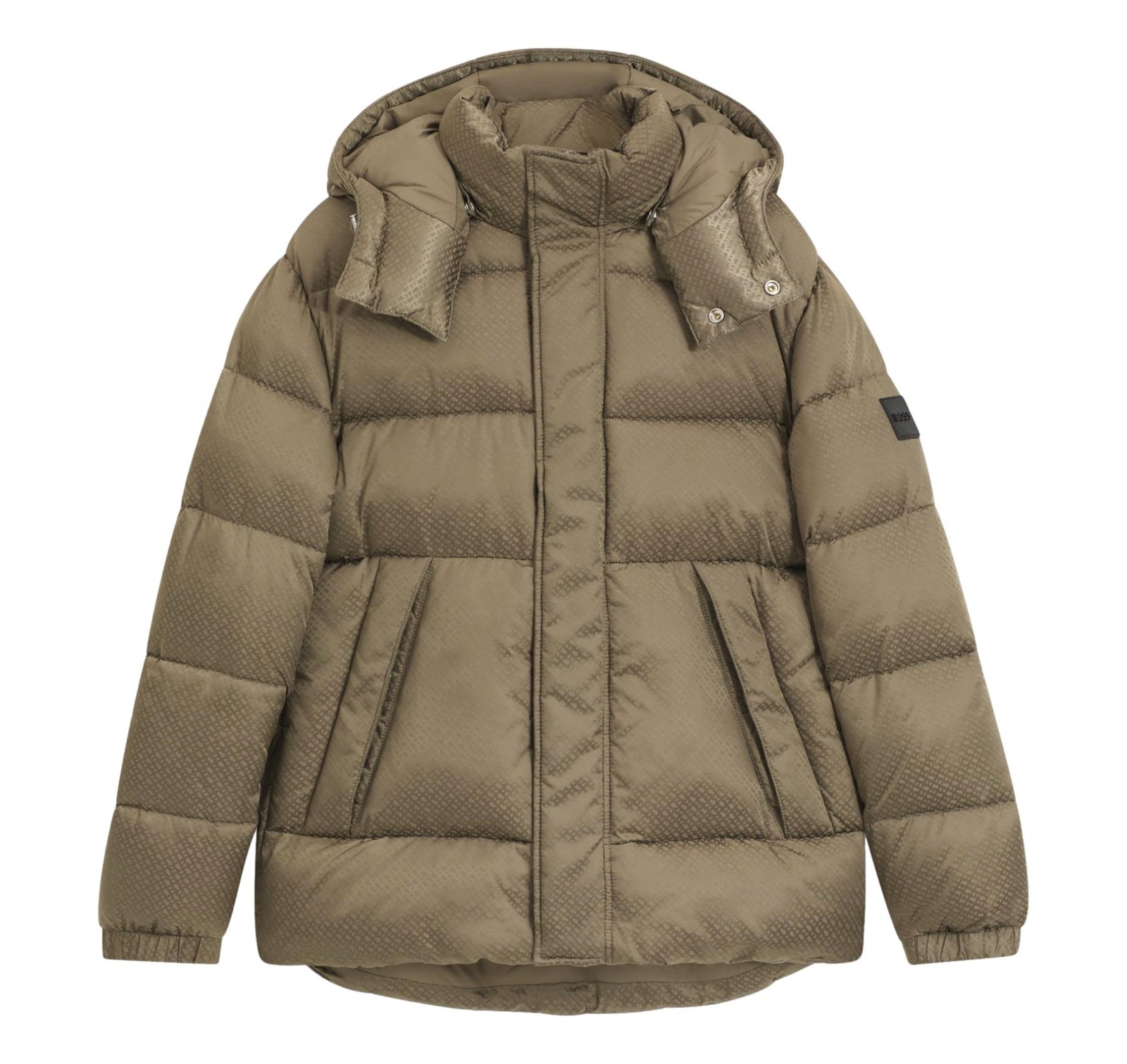 BOSS Chaqueta Hombre Impermeable Monograma Jacquard H Corbinian5 50548727 Beige