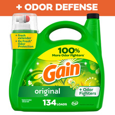 Laundry Detergent Liquid with Odor Fighters, Original Scent, 194 Fl Oz, 134 Load 0.08 per gallon